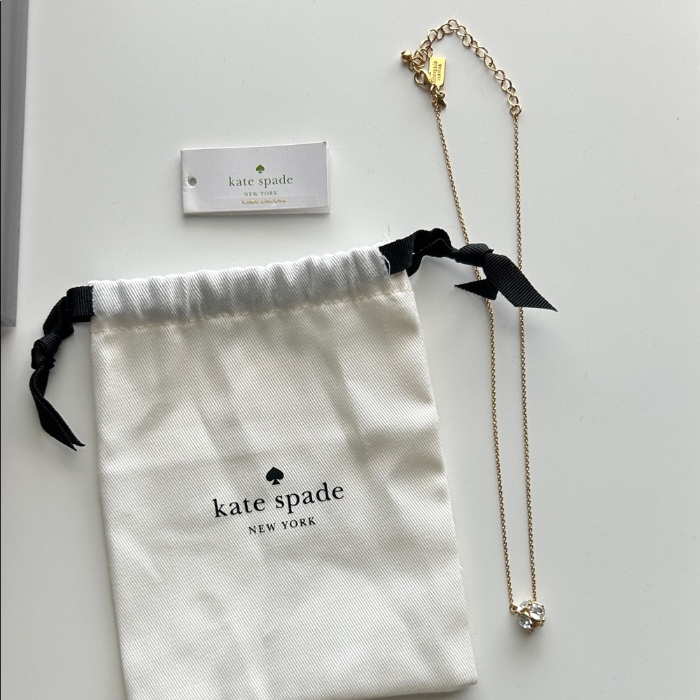 Kate Spade Gold Cubic Zirconia Full Circle Necklace